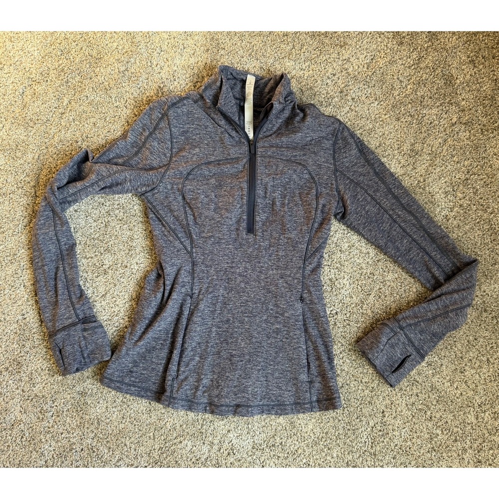 Lululemon Run Briskly 1/2 Zip Blue Womens Size 6